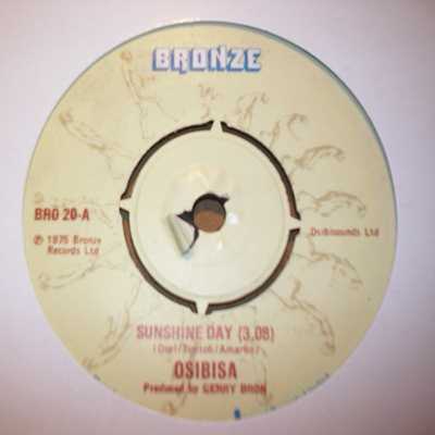OSIBISA — SUNSHINE DAY / BUM TO BUM record label scan