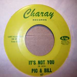 PIC AND BILL — IT'S NOT YOU / ALL I WANT IS YOU record label scan