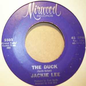 JACKIE LEE — THE DUCK / LET YOUR CONSCIENCE BE YOUR GUIDE record label scan