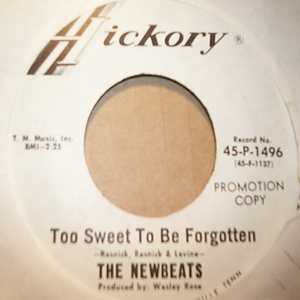 NEWBEATS — TOO SWEET TO BE FORGOTTEN / DON'T TURN ME LOOSE record label scan