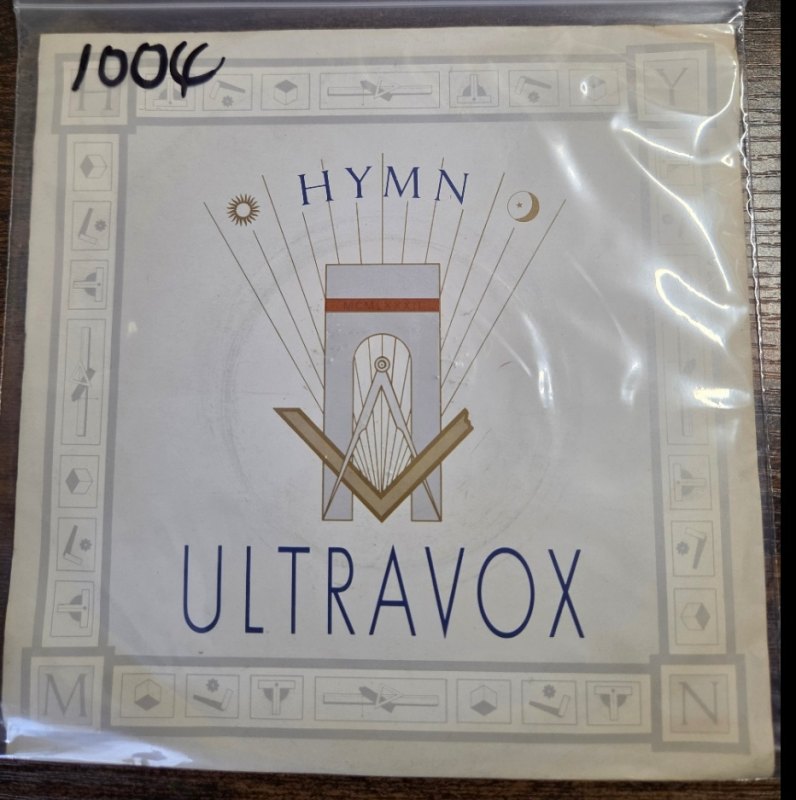ULTRAVOX — HYMN / MONUMENT record label scan