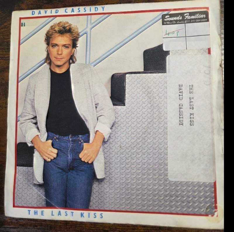 DAVID CASSIDY — THE LAST KISS / THE LETTER record label scan