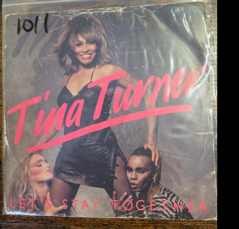 TINA TURNER — LET'S STAY TOGETHER / I WROTE A LETTER record label scan