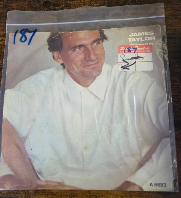 JAMES TAYLOR — EVERYDAY / LIMOSENE DRIVER record label scan