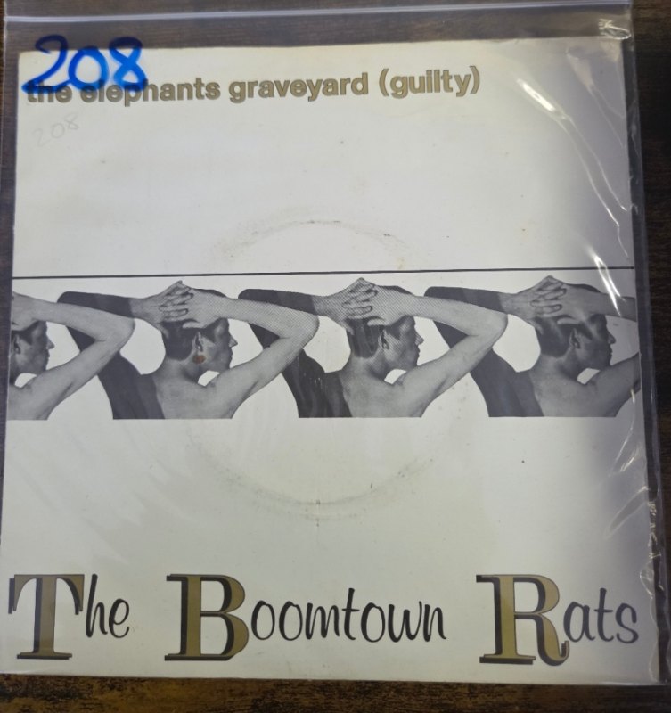 THE BOOMTOWN RATS — THE ELEPHANTS GRAVEYARD record label scan