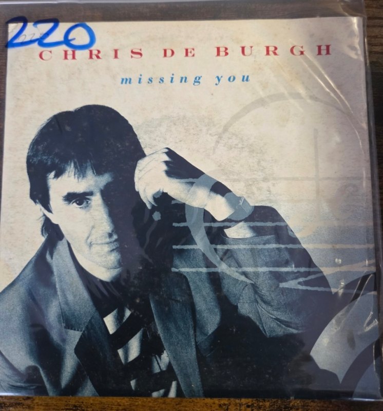 CHRIS DE BURGH — MISSING YOU / THE RISEN LORD record label scan