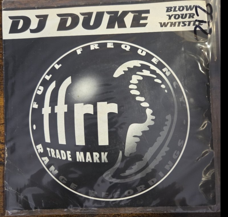 DJ DUKE — BLOW YOUR WHISTLE / DEMO MIX record label scan
