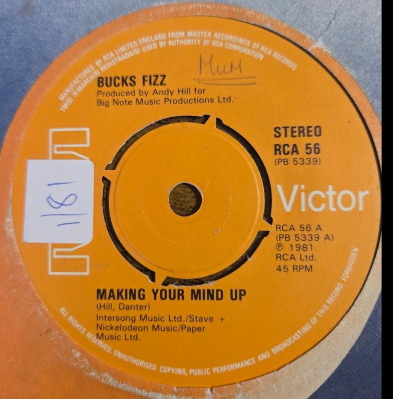 BUCKS FIZZ MAKING YOUR MIND UP / DONT STOP