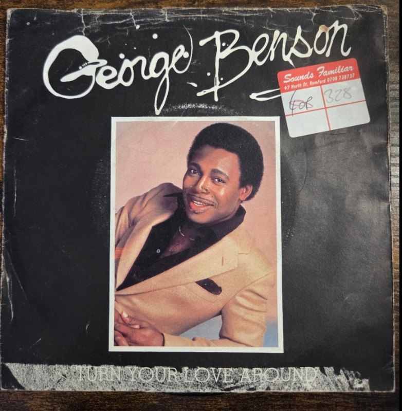 GEORGE BENSON — TURN YOURE LOVE AROUND / NATURE BOY record label scan