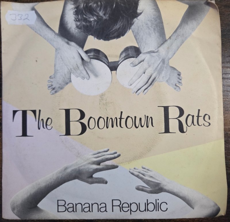 THE BOOMTOWN RATS — BANANA REPUBLIC / MAN AT THE TOP record label scan