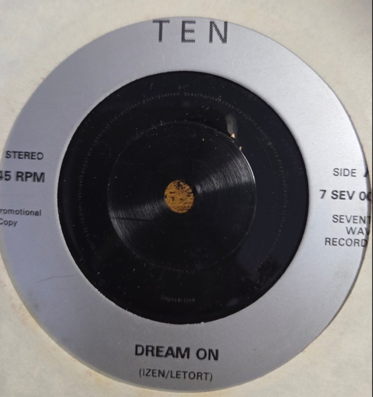 TEN — DREAM ON / ACID PEARL record label scan