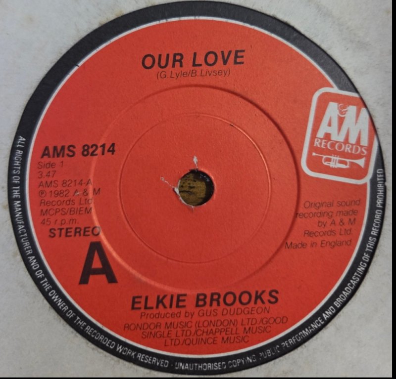 ELKIE BROOKS OUR LOVE / NOTHING IN THIS WORLD