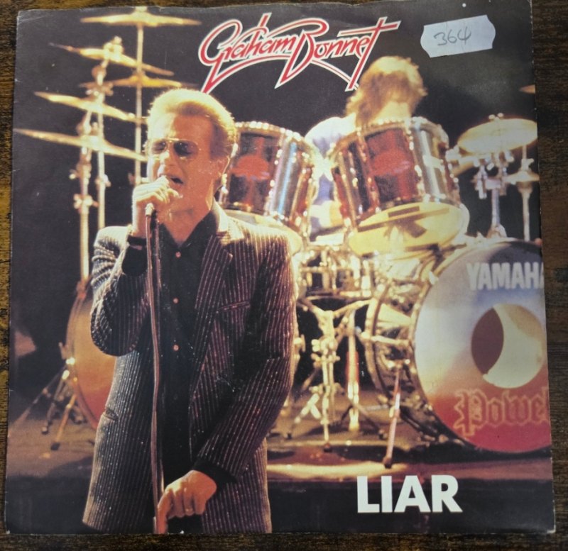 GRAHAM BONNET — LIAR / BAD DAYS ARE GONE record label scan