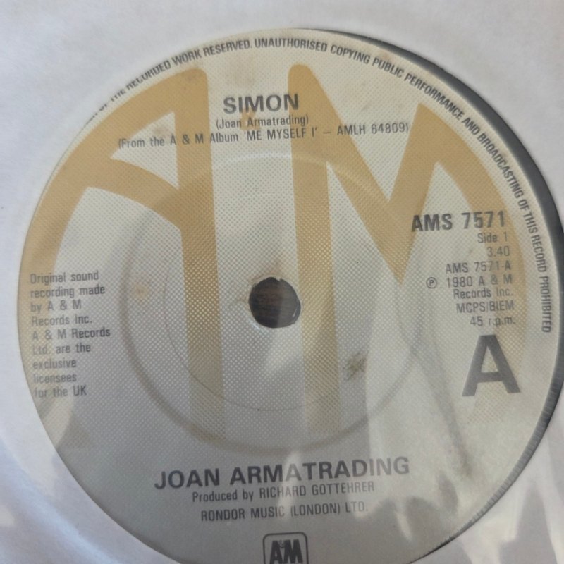 JOAN ARMATRADING — SIMON record label scan