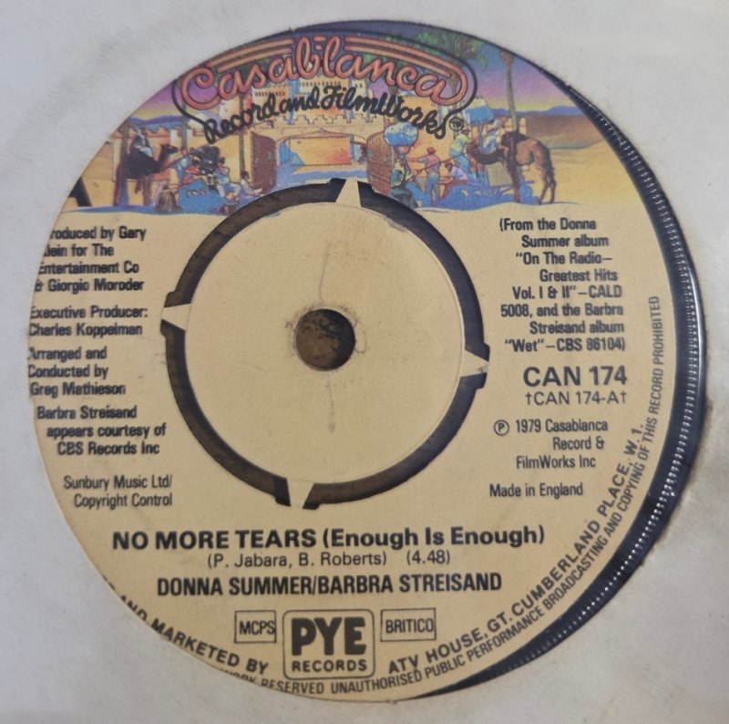 DONNA SUMMER AND BARBRA STREISAND NO MORE TEARS / LUCKY