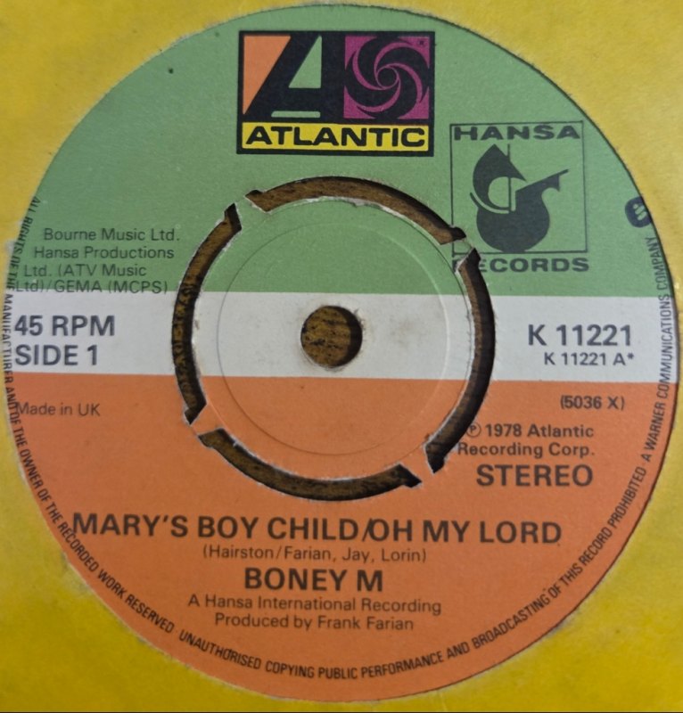 BONEY M MARY'S BOY CHILD / DANCING IN THE STREETS