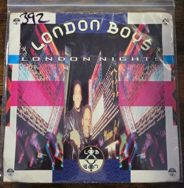 LONDON BOYS — LONDON NIGHTS / LONDON DAYS record label scan