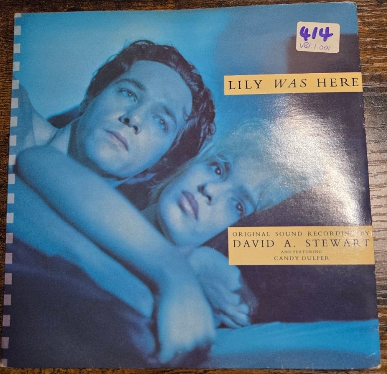 DAVID A STEWART — LILY WAS HERE / LILY ROBS THE BANK record label scan