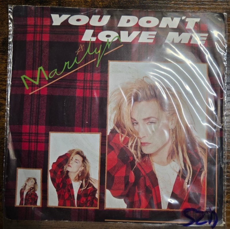 MARILYN — YOU DON'T LOVE ME / RAINING AGAIN record label scan
