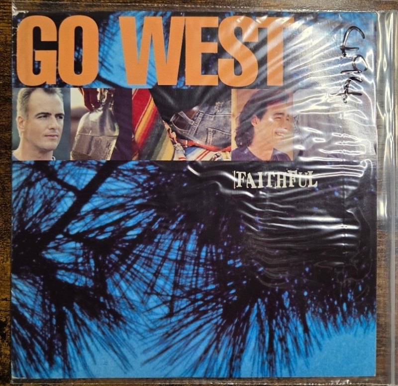 GO WEST — FAITHFUL / I WANT YOU BACK record label scan