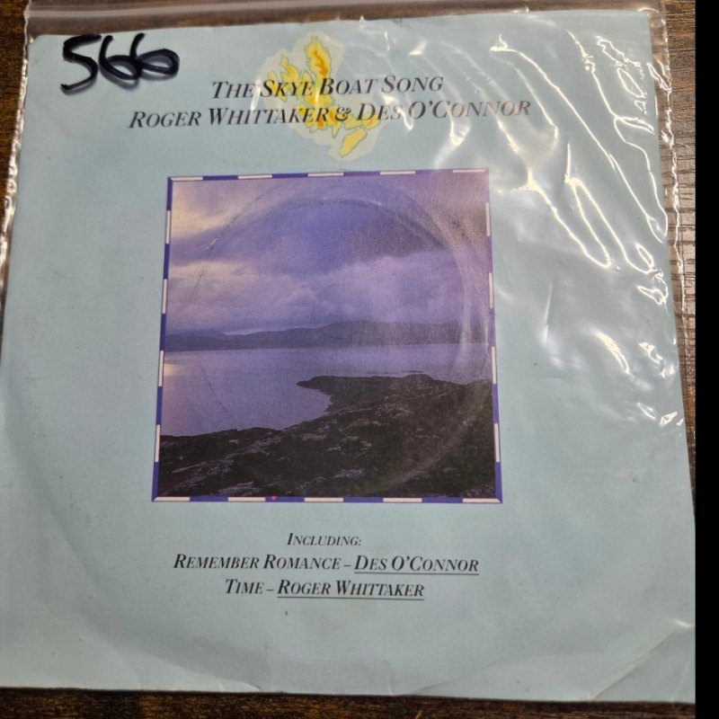 ROGER WHITTAKER AND DES O'CONNOR — SKYE BAT SONG / TIME record label scan