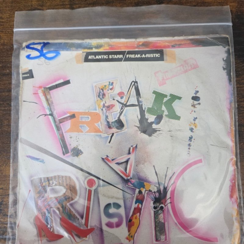 ATLANTIC STARR — FREAK-A-RISTIC / ISLAND DREAM record label scan