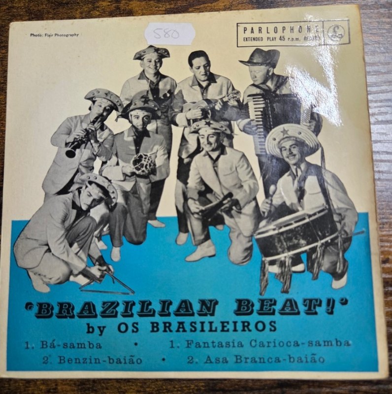 OS BRASILEIROS — BRAZILIAN BEAT record label scan