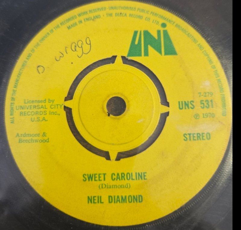 NEIL DIAMOND SWEET CAROLINE / BROTHERS LOVE TRAVELLING SALVATION SHOW