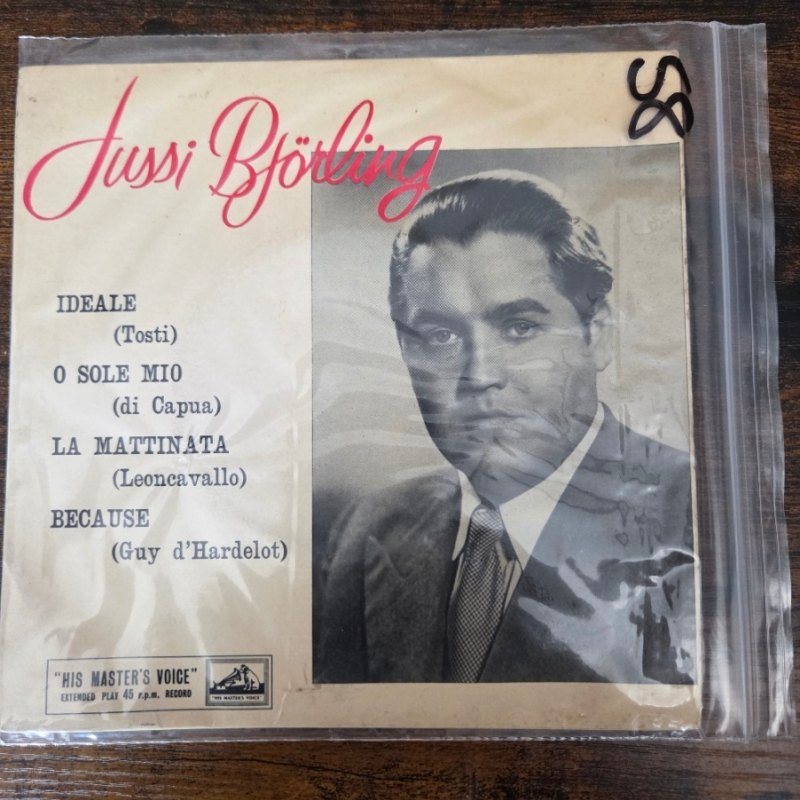JUSSI BJORLING — JUSSI BJORLING - TENOR record label scan