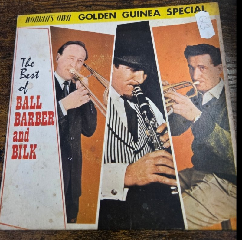 KENNY BALL ACKER BILK CHRIS BARBER — THE BEST OF BALL BARBER AND BILK record label scan