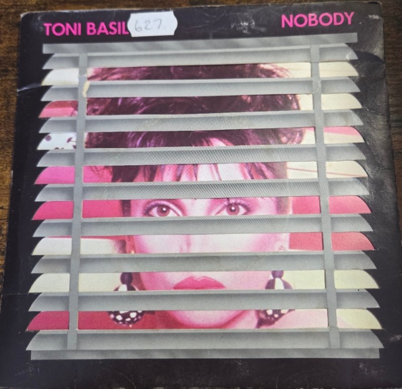 TONI BASIL — NOBODY / THIEF ON THE LOOSE record label scan