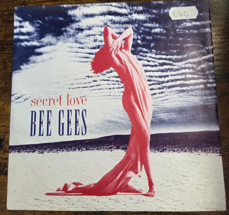 BEE GEES — SECRET LOVE record label scan