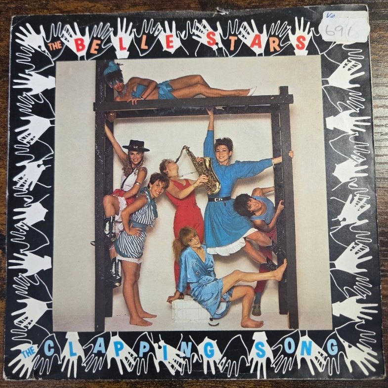 THE BELLE STARS — THE CLAPPING SONG / BLAME record label scan