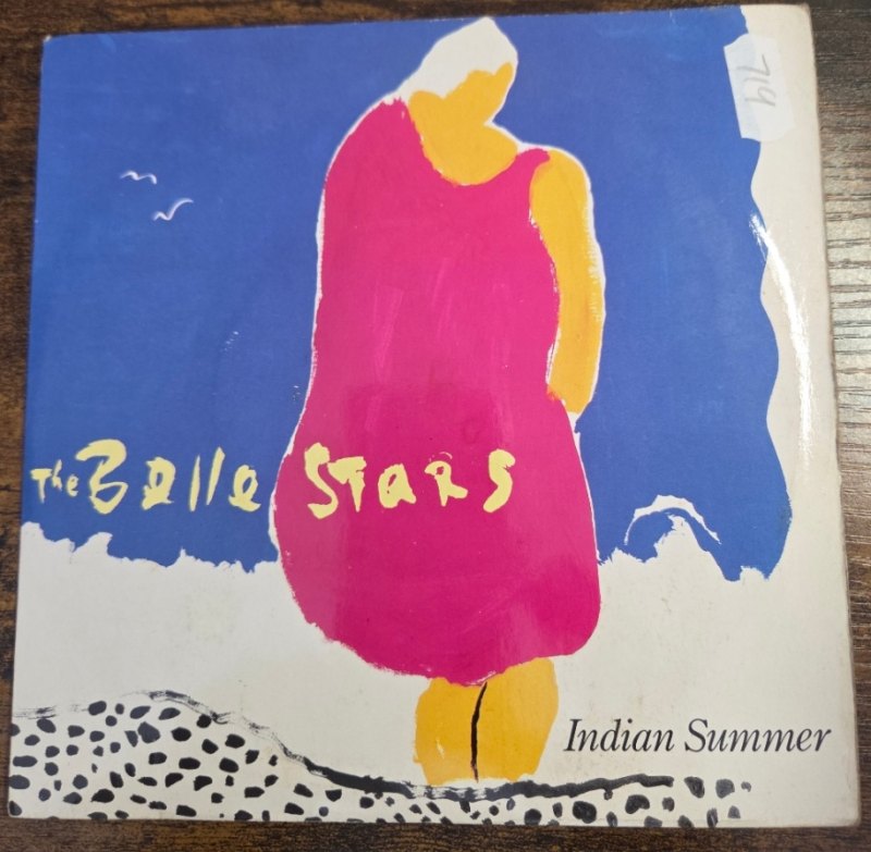 THE BELLE STARS — INDIAN SUMMER / SUN SUN SUN record label scan