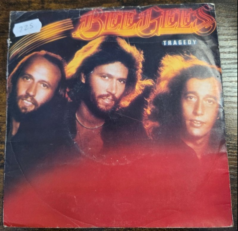 BEE GEES — TRAGEDY / UNTIL record label scan