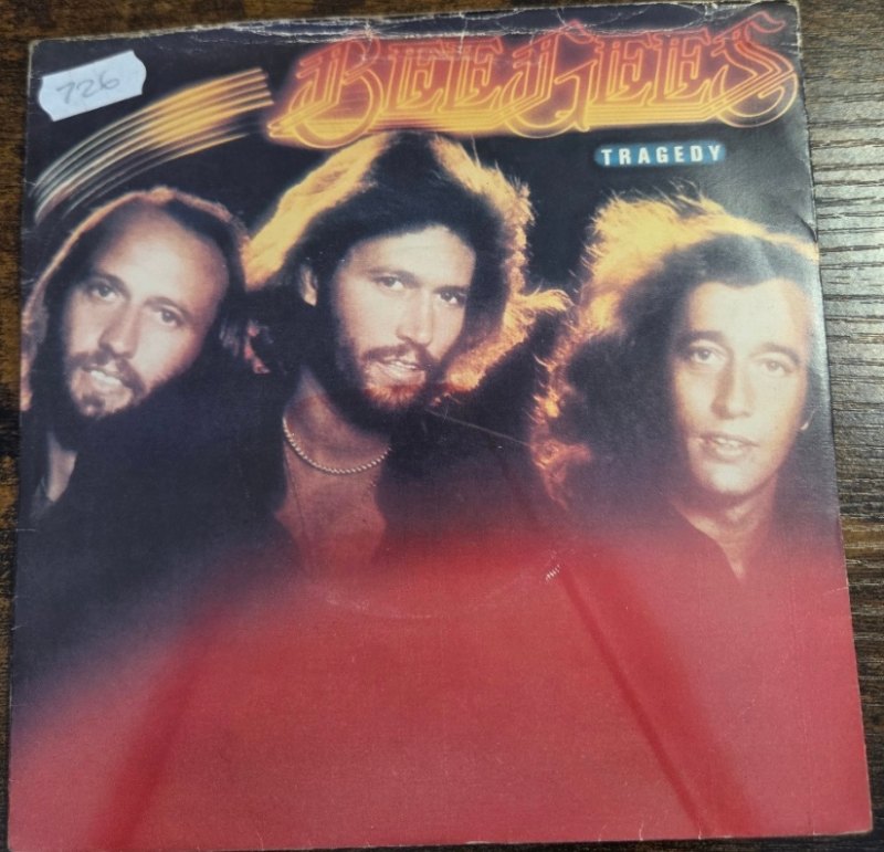 BEE GEES — TRAGEDY / UNTIL record label scan