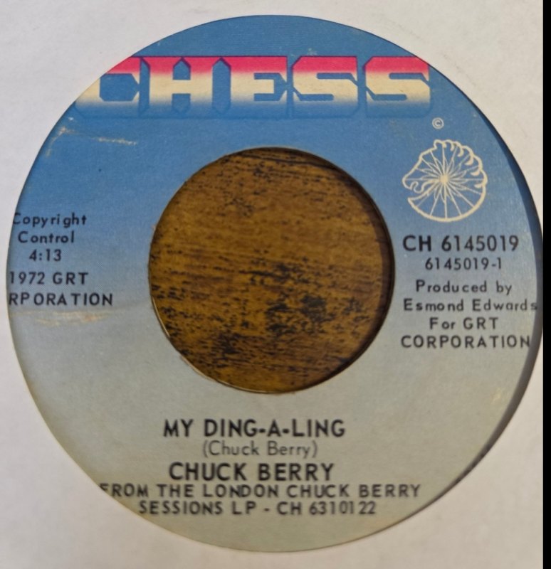 CHUCK BERRY — MY DING A LING / LET'S BOOGIE record label scan
