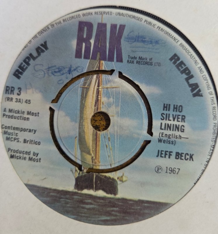 JEFF BECK HI HO SILVER LINING / BECKS BOLERO