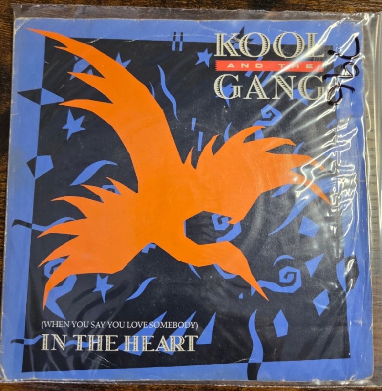 KOOL AND THE GANG — IN THE HEART / SEPTEMBER LOVE record label scan