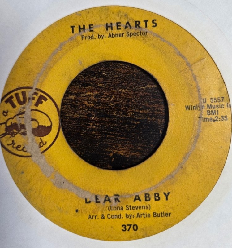 HEARTS — DEAR ABBY record label scan