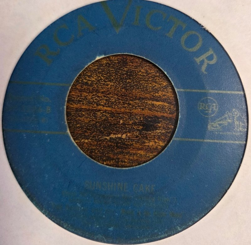 TEX BENEKE — DREAM A LITTLE LONGER / SUNSHINE CAKE record label scan