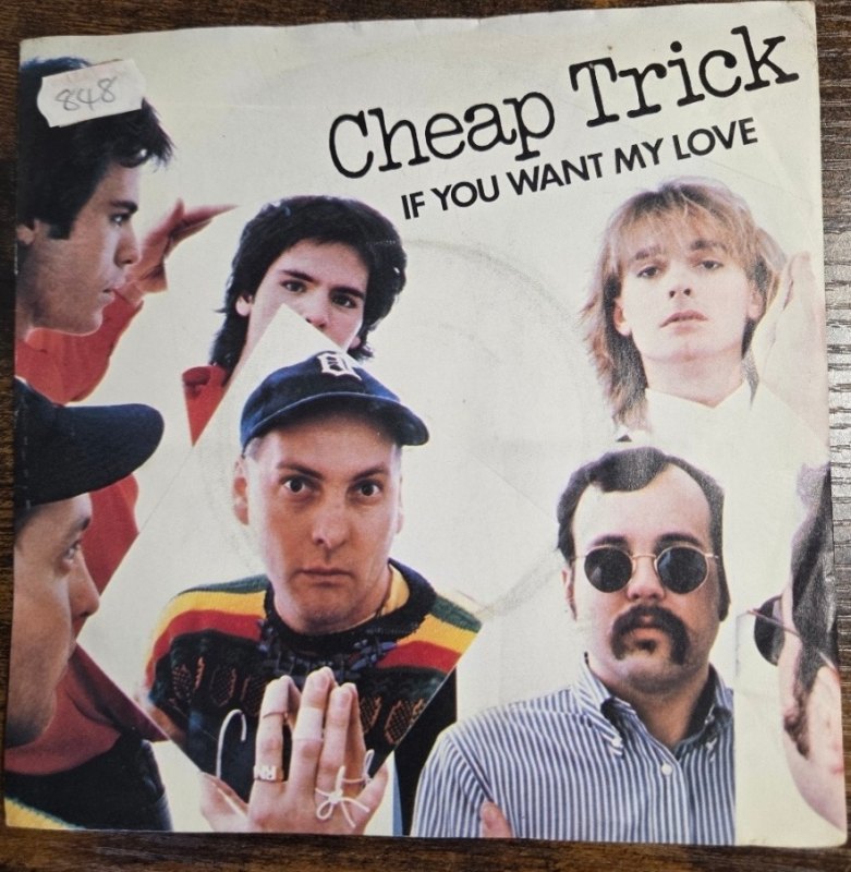 CHEAP TRICK — IF YOU WANT MY LOVE / FOUR LETTER WORD record label scan