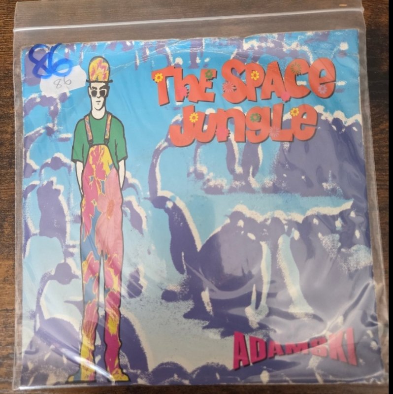 ADAMSKI — THE SPACE JUNGLE / THE 2ND COMING record label scan