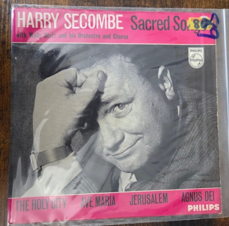 HARRY SECOMBE — HOLLY CITY / AVA MARIA / JERUSALEM / AGNUS DEI record label scan