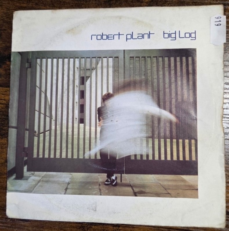 ROBERT PLANT — BIG LOG / MESSIN WITH THE MEKON record label scan