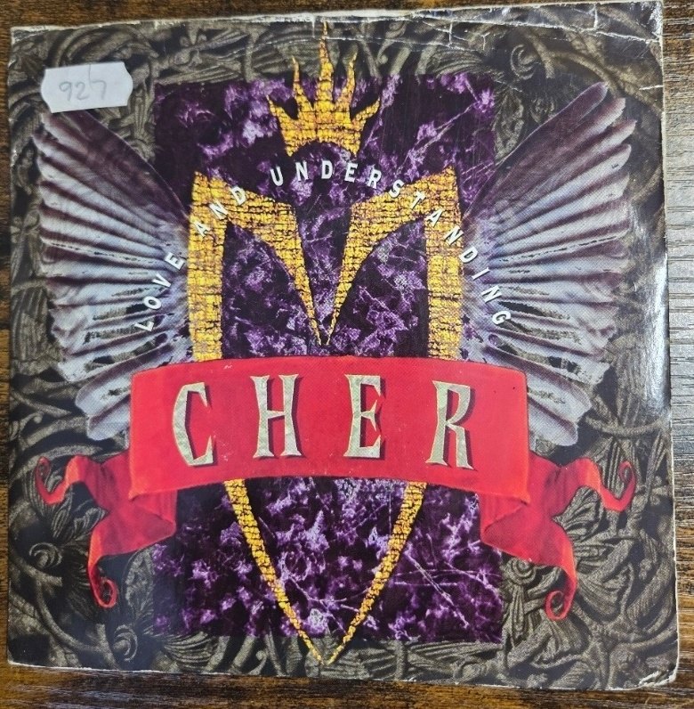CHER — LOVE AND UNDERSTANDING / TRAIL OF BROKEN HEARTS record label scan