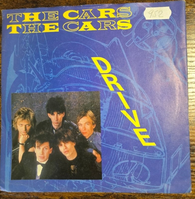 THE CARS — DRIVE / STRANGE EYES record label scan