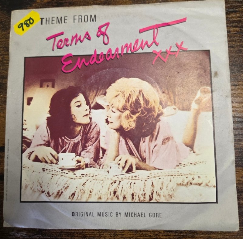 TERMS OF ENDEARMENT SOUNDTRACK — THEME FROM TERMS OF ENDEARMENT / THIS IS MY MOMENT record label scan