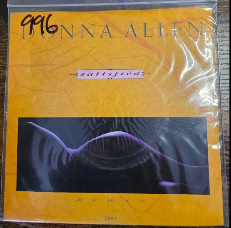 DONNA ALLEN — SATISFIED / ANOTHER AFFAIR record label scan