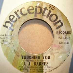 J.J. BARNES — TOUCHING YOU / YOU ARE JUST A LIVING DOLL record label scan